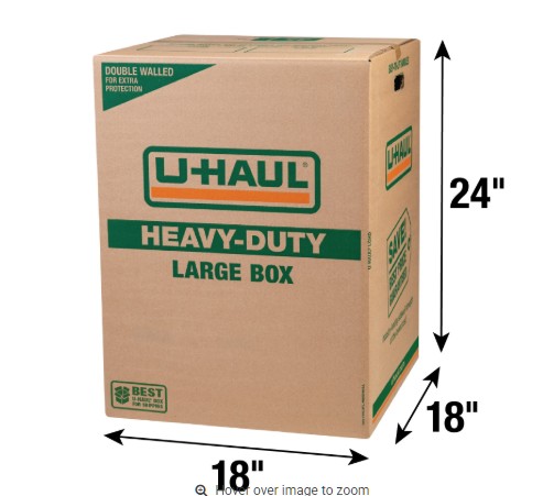 U-Haul moving boxes in every size